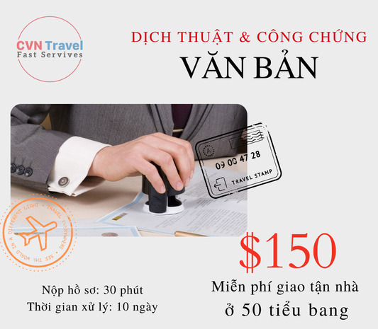 Dịch Vụ xin Dịch Thuật, Công Chứng Văn Bản tại Mỹ