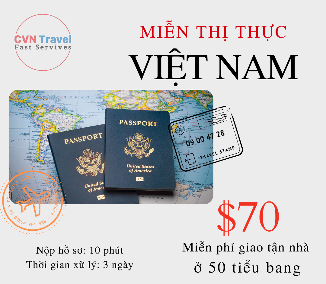 Dịch Vụ Làm Miễn Thị Thực (Visa Việt Nam - 5 Năm) Việt Nam tại Mỹ